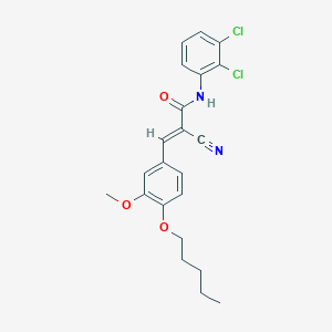 (E)-2-cyano-N-(2,3-dichlorophenyl)-3-(3-methoxy-4-pentoxyphenyl)prop-2-enamide