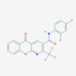 molecular formula C20H9F5N2O3 B2929372 N-(2,4-二氟苯基)-5-氧代-2-(三氟甲基)-5H-色烯并[2,3-b]吡啶-3-甲酰胺 CAS No. 241127-07-1