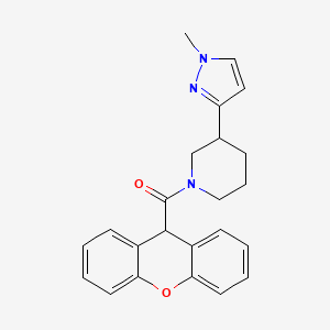 molecular formula C23H23N3O2 B2929375 (3-(1-methyl-1H-pyrazol-3-yl)piperidin-1-yl)(9H-xanthen-9-yl)methanone CAS No. 2034556-43-7