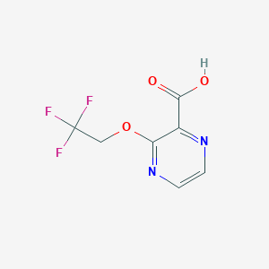 molecular formula C7H5F3N2O3 B2929382 3-(2,2,2-Trifluoroethoxy)pyrazine-2-carboxylic acid CAS No. 1341937-69-6