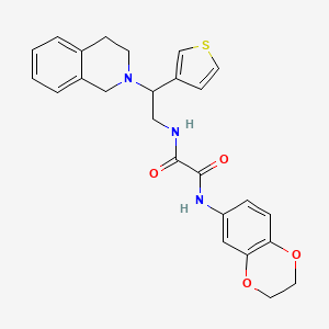 N1-(2,3-dihydrobenzo[b][1,4]dioxin-6-yl)-N2-(2-(3,4-dihydroisoquinolin-2(1H)-yl)-2-(thiophen-3-yl)ethyl)oxalamide