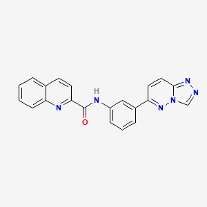 N-(3-([1,2,4]triazolo[4,3-b]pyridazin-6-yl)phenyl)quinoline-2-carboxamide
