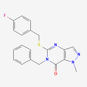 6-benzyl-5-((4-fluorobenzyl)thio)-1-methyl-1H-pyrazolo[4,3-d]pyrimidin-7(6H)-one