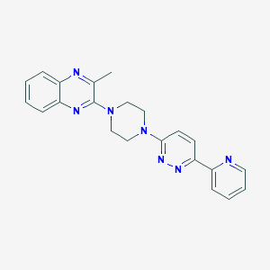 molecular formula C22H21N7 B2929404 2-Methyl-3-[4-(6-pyridin-2-ylpyridazin-3-yl)piperazin-1-yl]quinoxaline CAS No. 2380193-43-9