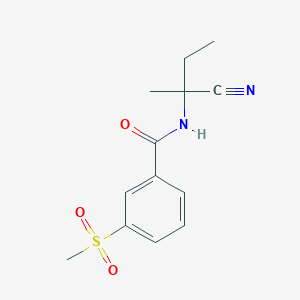 molecular formula C13H16N2O3S B2929409 N-(1-cyano-1-methylpropyl)-3-methanesulfonylbenzamide CAS No. 1252502-38-7