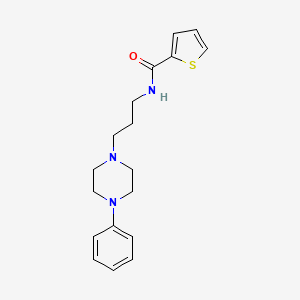 molecular formula C18H23N3OS B2929413 N-(3-(4-phenylpiperazin-1-yl)propyl)thiophene-2-carboxamide CAS No. 27105-84-6