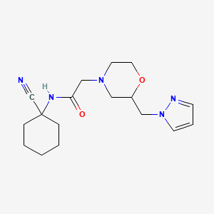 N-(1-cyanocyclohexyl)-2-{2-[(1H-pyrazol-1-yl)methyl]morpholin-4-yl}acetamide