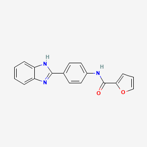 molecular formula C18H13N3O2 B2929419 N-[4-(1H-benzimidazol-2-yl)phenyl]furan-2-carboxamide CAS No. 294891-58-0