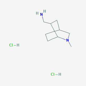 {2-Methyl-2-azabicyclo[2.2.2]octan-6-yl}methanamine dihydrochloride