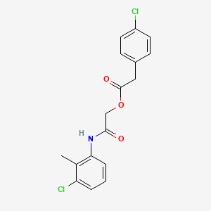molecular formula C17H15Cl2NO3 B2929421 [2-(3-Chloro-2-methylanilino)-2-oxoethyl] 2-(4-chlorophenyl)acetate CAS No. 391239-31-9