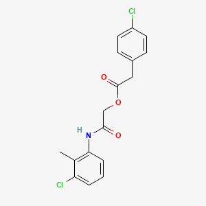 molecular formula C17H15Cl2NO3 B2929421 [2-(3-氯-2-甲基苯胺基)-2-氧代乙基] 2-(4-氯苯基)乙酸酯 CAS No. 391239-31-9