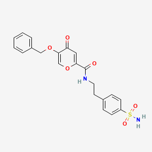 5-(benzyloxy)-4-oxo-N-(4-sulfamoylphenethyl)-4H-pyran-2-carboxamide