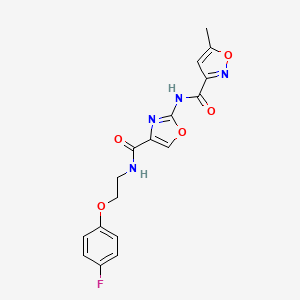 N-(4-((2-(4-fluorophenoxy)ethyl)carbamoyl)oxazol-2-yl)-5-methylisoxazole-3-carboxamide