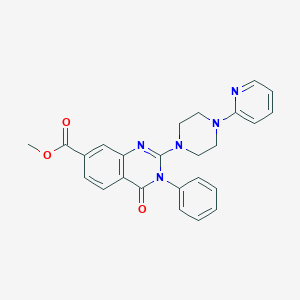 Methyl 4-oxo-3-phenyl-2-(4-(pyridin-2-yl)piperazin-1-yl)-3,4-dihydroquinazoline-7-carboxylate