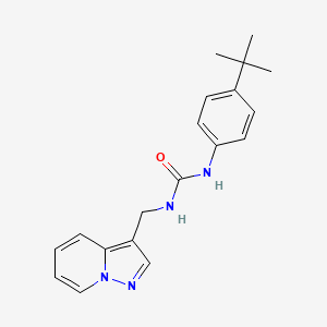 molecular formula C19H22N4O B2929453 1-(4-(Tert-butyl)phenyl)-3-(pyrazolo[1,5-a]pyridin-3-ylmethyl)urea CAS No. 1396875-35-6