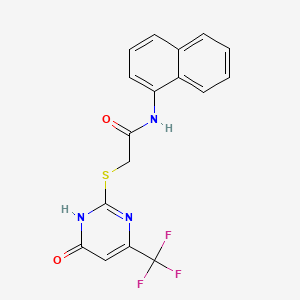 N-(naphthalen-1-yl)-2-((6-oxo-4-(trifluoromethyl)-1,6-dihydropyrimidin-2-yl)thio)acetamide