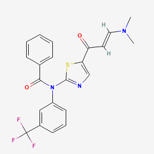 N-{5-[(2E)-3-(dimethylamino)prop-2-enoyl]-1,3-thiazol-2-yl}-N-[3-(trifluoromethyl)phenyl]benzamide
