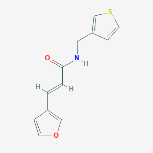 molecular formula C12H11NO2S B2929473 (E)-3-(呋喃-3-基)-N-(噻吩-3-基甲基)丙烯酰胺 CAS No. 1798422-99-7