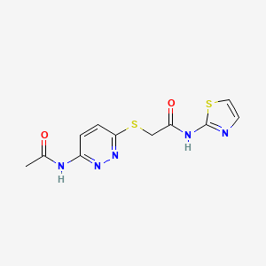 2-((6-acetamidopyridazin-3-yl)thio)-N-(thiazol-2-yl)acetamide