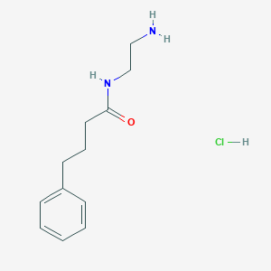 molecular formula C12H19ClN2O B2929483 N-(2-aminoethyl)-4-phenylbutanamide hydrochloride CAS No. 861052-88-2
