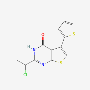 2-(1-chloroethyl)-5-(thiophen-2-yl)-3H,4H-thieno[2,3-d]pyrimidin-4-one