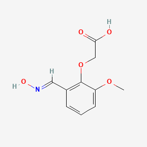 molecular formula C10H11NO5 B2929499 2-{2-[(1E)-(hydroxyimino)methyl]-6-methoxyphenoxy}acetic acid CAS No. 162509-50-4