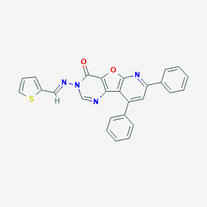 molecular formula C26H16N4O2S B292950 7,9-diphenyl-3-[(2-thienylmethylene)amino]pyrido[3',2':4,5]furo[3,2-d]pyrimidin-4(3H)-one 