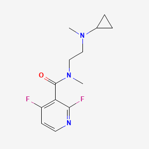 molecular formula C13H17F2N3O B2929500 N-{2-[cyclopropyl(methyl)amino]ethyl}-2,4-difluoro-N-methylpyridine-3-carboxamide CAS No. 2094162-16-8