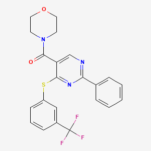 Morpholino(2-phenyl-4-{[3-(trifluoromethyl)phenyl]sulfanyl}-5-pyrimidinyl)methanone
