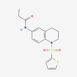 N-(1-thiophen-2-ylsulfonyl-3,4-dihydro-2H-quinolin-6-yl)propanamide