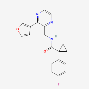 1-(4-fluorophenyl)-N-((3-(furan-3-yl)pyrazin-2-yl)methyl)cyclopropanecarboxamide