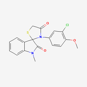 3'-(3-chloro-4-methoxyphenyl)-1-methyl-4'H-spiro[indole-3,2'-[1,3]thiazolidine]-2,4'(1H)-dione