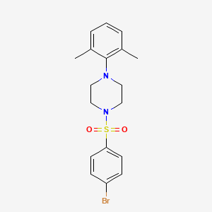 molecular formula C18H21BrN2O2S B2929520 1-[(4-Bromophenyl)sulfonyl]-4-(2,6-dimethylphenyl)piperazine CAS No. 1087648-69-8