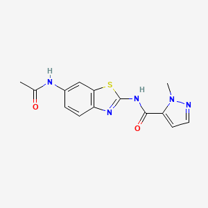 N-(6-acetamidobenzo[d]thiazol-2-yl)-1-methyl-1H-pyrazole-5-carboxamide