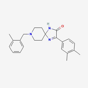 3-(3,4-Dimethylphenyl)-8-(2-methylbenzyl)-1,4,8-triazaspiro[4.5]dec-3-en-2-one
