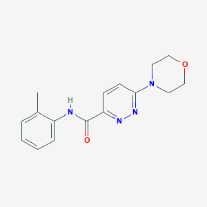 molecular formula C16H18N4O2 B2929532 6-morpholino-N-(o-tolyl)pyridazine-3-carboxamide CAS No. 1396868-08-8