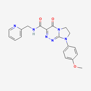8-(4-methoxyphenyl)-4-oxo-N-(pyridin-2-ylmethyl)-4,6,7,8-tetrahydroimidazo[2,1-c][1,2,4]triazine-3-carboxamide
