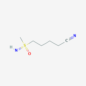 molecular formula C6H12N2OS B2929546 5-(Methylsulfonimidoyl)pentanenitrile CAS No. 2248297-21-2