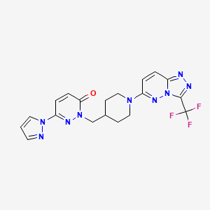 6-(1H-pyrazol-1-yl)-2-({1-[3-(trifluoromethyl)-[1,2,4]triazolo[4,3-b]pyridazin-6-yl]piperidin-4-yl}methyl)-2,3-dihydropyridazin-3-one