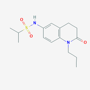 molecular formula C15H22N2O3S B2929551 N-(2-oxo-1-propyl-1,2,3,4-tetrahydroquinolin-6-yl)propane-2-sulfonamide CAS No. 941992-00-3