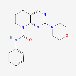 molecular formula C18H21N5O2 B2929553 2-morpholino-N-phenyl-6,7-dihydropyrido[2,3-d]pyrimidine-8(5H)-carboxamide CAS No. 2176202-01-8