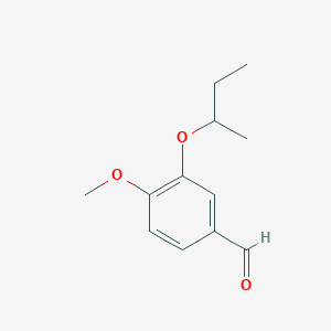 molecular formula C12H16O3 B2929557 3-(Butan-2-yloxy)-4-methoxybenzaldehyde CAS No. 1038220-66-4