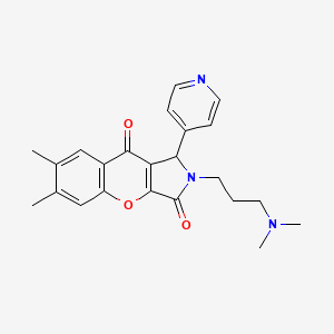 2-(3-(Dimethylamino)propyl)-6,7-dimethyl-1-(pyridin-4-yl)-1,2-dihydrochromeno[2,3-c]pyrrole-3,9-dione