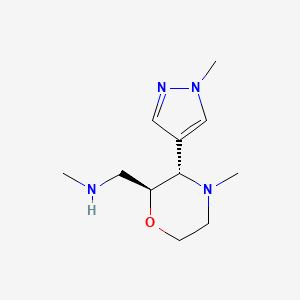 N-Methyl-1-[(2S,3S)-4-methyl-3-(1-methylpyrazol-4-yl)morpholin-2-yl]methanamine