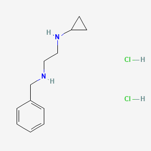 molecular formula C12H20Cl2N2 B2929566 N-[2-(benzylamino)ethyl]cyclopropanamine dihydrochloride CAS No. 1909316-01-3