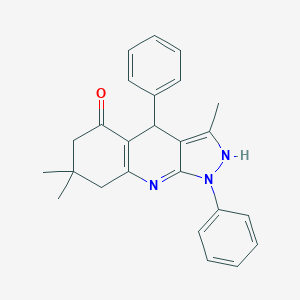 molecular formula C25H25N3O B292957 3,7,7-trimethyl-1,4-diphenyl-2,4,6,8-tetrahydropyrazolo[3,4-b]quinolin-5-one 