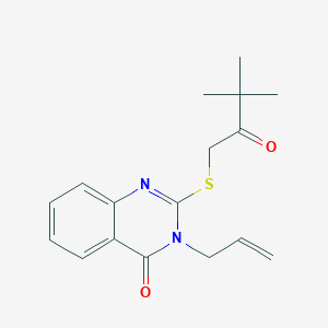 3-allyl-2-((3,3-dimethyl-2-oxobutyl)thio)quinazolin-4(3H)-one