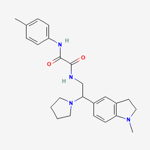 N1-(2-(1-methylindolin-5-yl)-2-(pyrrolidin-1-yl)ethyl)-N2-(p-tolyl)oxalamide