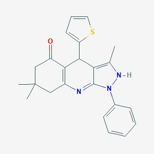 3,7,7-trimethyl-1-phenyl-4-thiophen-2-yl-2,4,6,8-tetrahydropyrazolo[3,4-b]quinolin-5-one