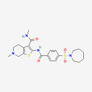 2-(4-(azepan-1-ylsulfonyl)benzamido)-N,6-dimethyl-4,5,6,7-tetrahydrothieno[2,3-c]pyridine-3-carboxamide